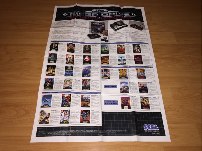 Poster Catalogo original Sega Mega Drive