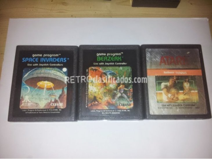 Consola Atari + 2 mandos + juegos 3