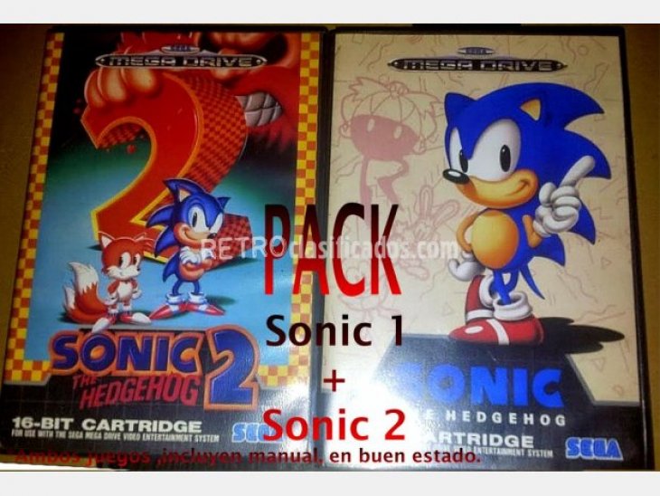 pack sonic 1 y sonic 2 completos