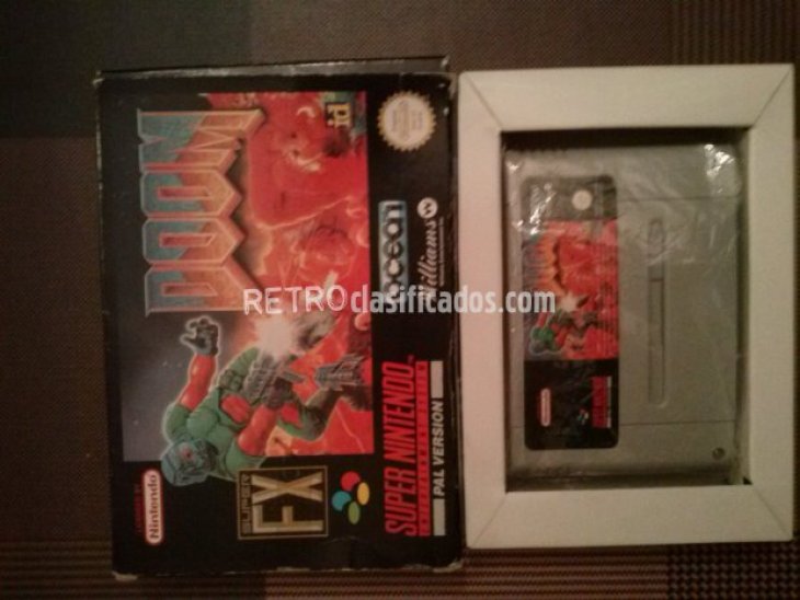 DOOM  EN CAJA Y MANUAL SUPERNINTENDO 1