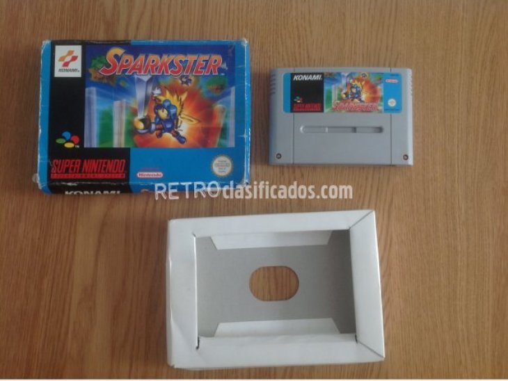 Sparkster SNES PAL Konami con caja RARO