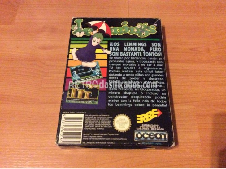 Lemmings juego orginal Nintendo NES 5