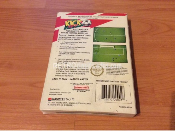 Kick Off juego original Nintendo NES 5