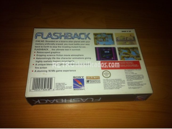 Flashback juego original Super Nintendo 5
