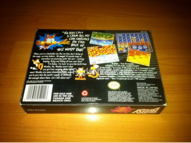 Bubsy Juego original Super Nintendo 5