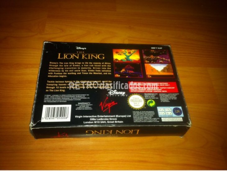 The Lion King juego original SNES 5