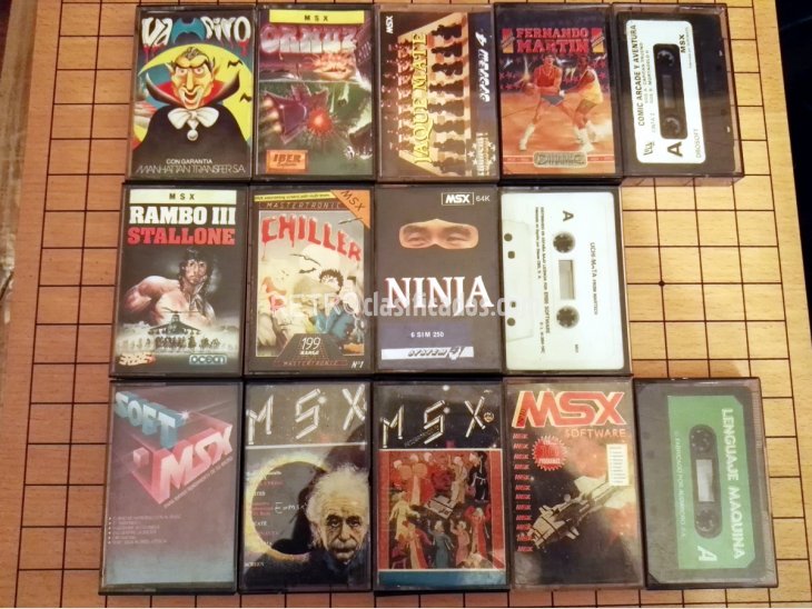 cintas de juegos MSX de todo tipo