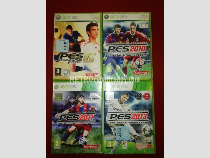 PACK PES 6+PES 2010+PES 2011+PES 2013 NUEVOS A ESTRENAR XBOX 3