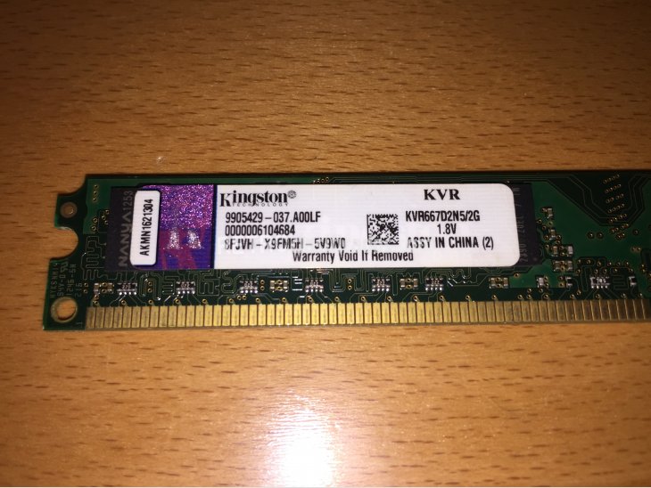 Memoria ram Kingston KVR667D2N5/2G 2GB DDR2 667MHz 2