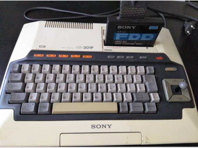 Sony MSX HB 201P y disquetera