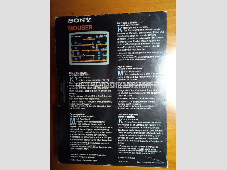 Juego MSX Mouser HIT BIT de Sony 2