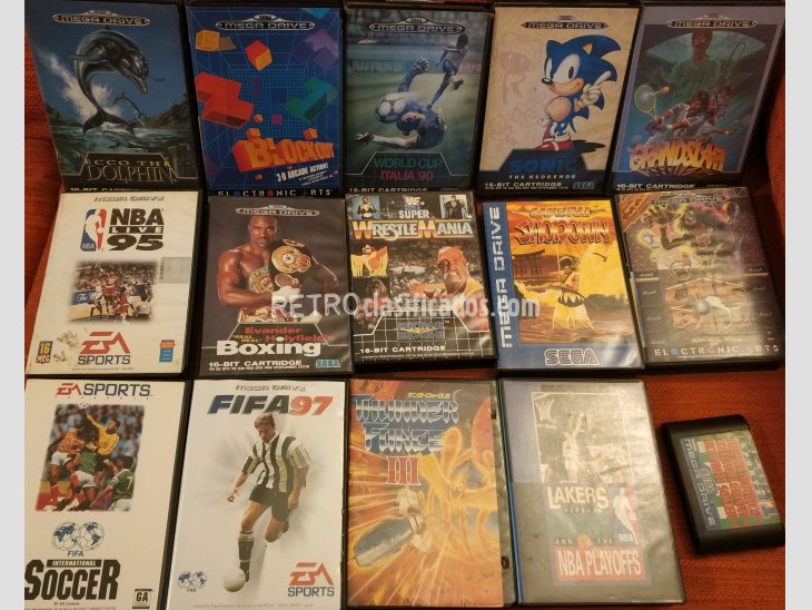 Lote de 17 videojuegos Sega Megadrive