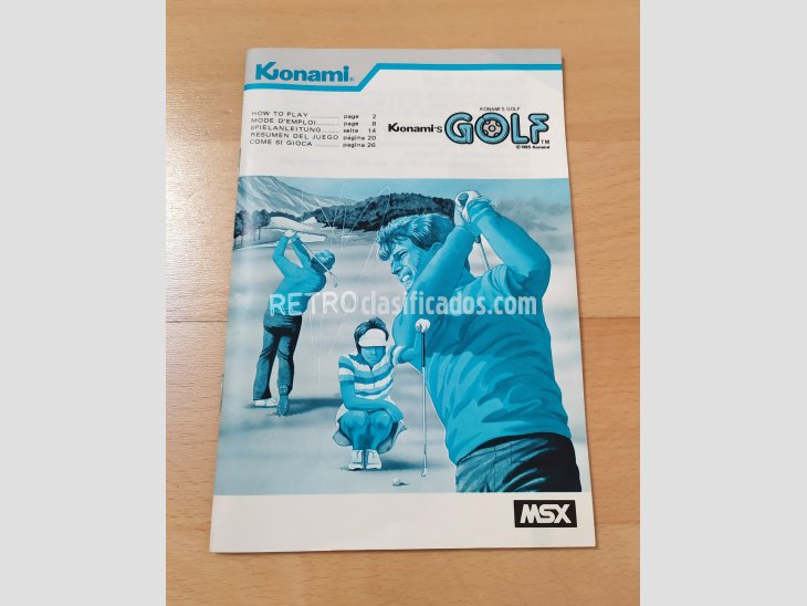 Juego Konami´s Golf Konami 1985 Euro Completo 4