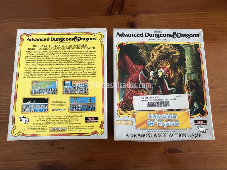 Juego Commodore Amiga Dragons of flame D& D 2