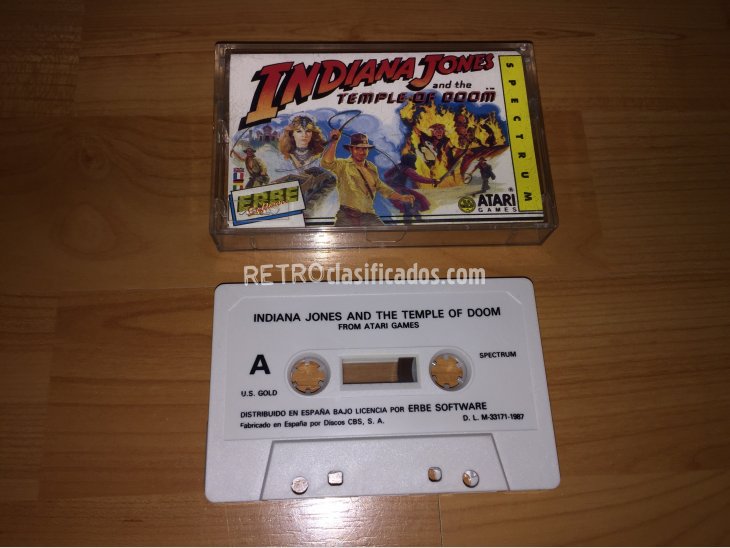 Indiana Jones y el Templo Maldito juego original Spectrum 1