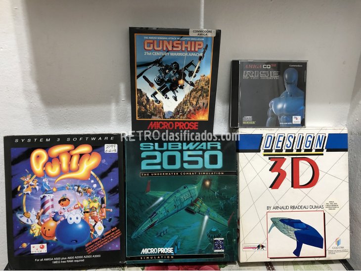 Lote 5 juegos y programas Commodore Amiga 1