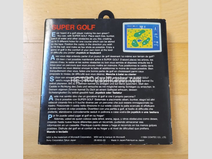 Juego MSX Super Golf Sony Logitech 1984 EUR 2