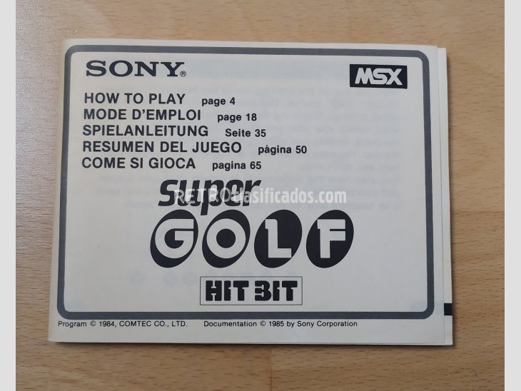 Juego MSX Super Golf Sony Logitech 1984 EUR 4