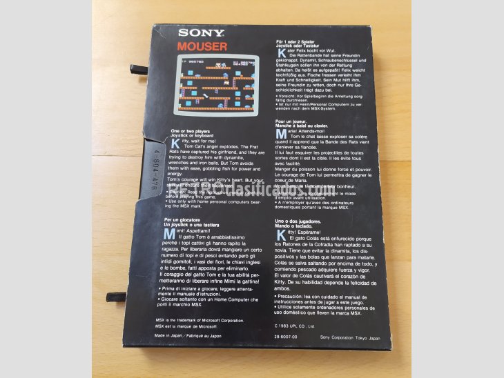 Juego MSX Mouser Sony Hit Bit UPL 1983 2