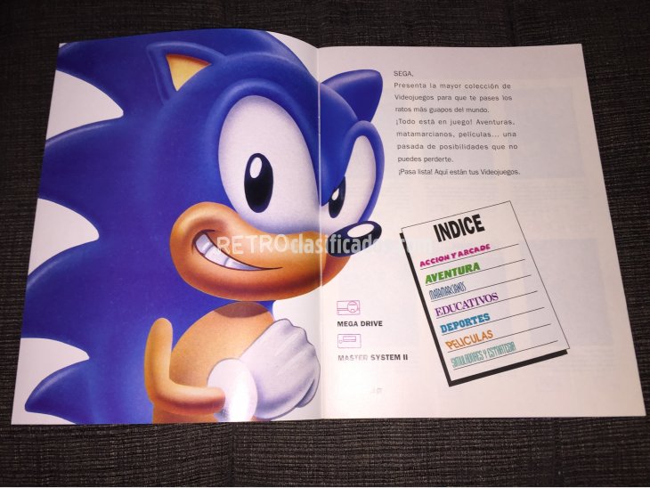 Revista Sega catalogo de juegos 2
