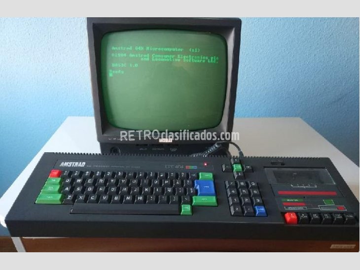 Amstrad-CPC-464-MONITOR FOSFORO VERDE CON UN PEQUEÑO DEFECTO