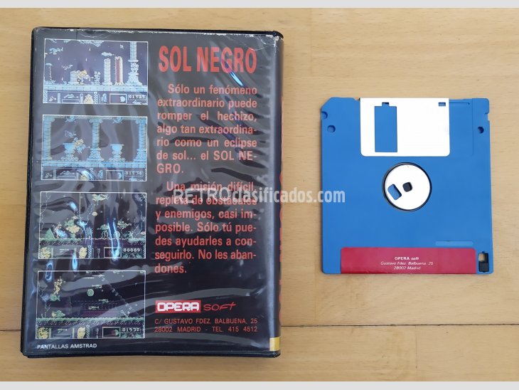 Juego MSX Disco Sol Negro Opera Soft 1988 2