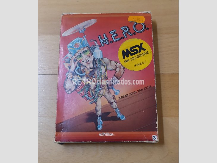 Juego MSX HERO cartucho Activision 1