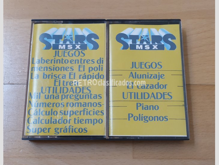 Lote cassettes STARS MSX juegos programas 1