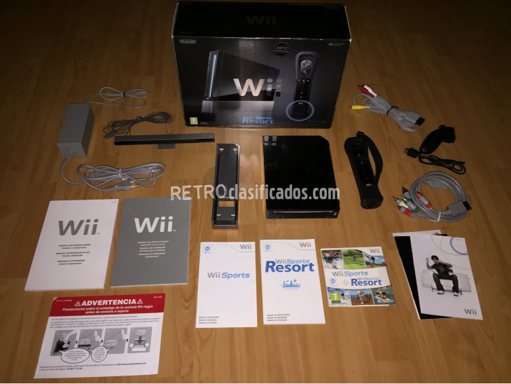 Wii con Wii Sports y Wii Sports Resorts 5