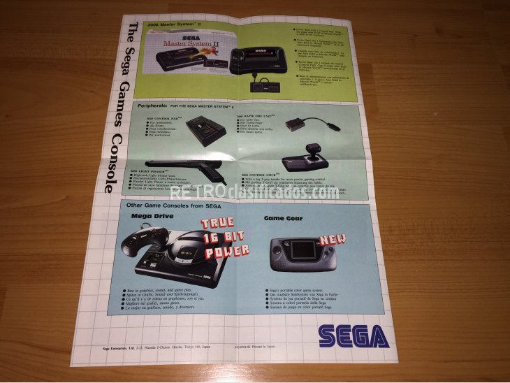 Catalogo original Sega Master System 4