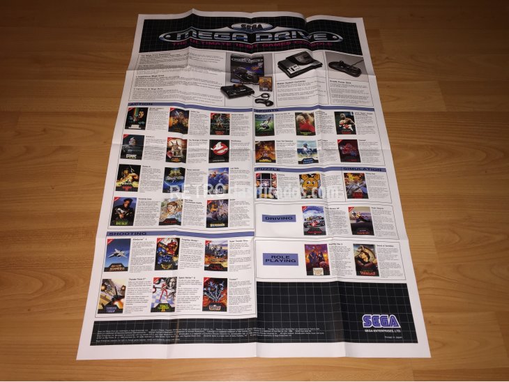 Poster Catalogo original Sega Mega Drive 1