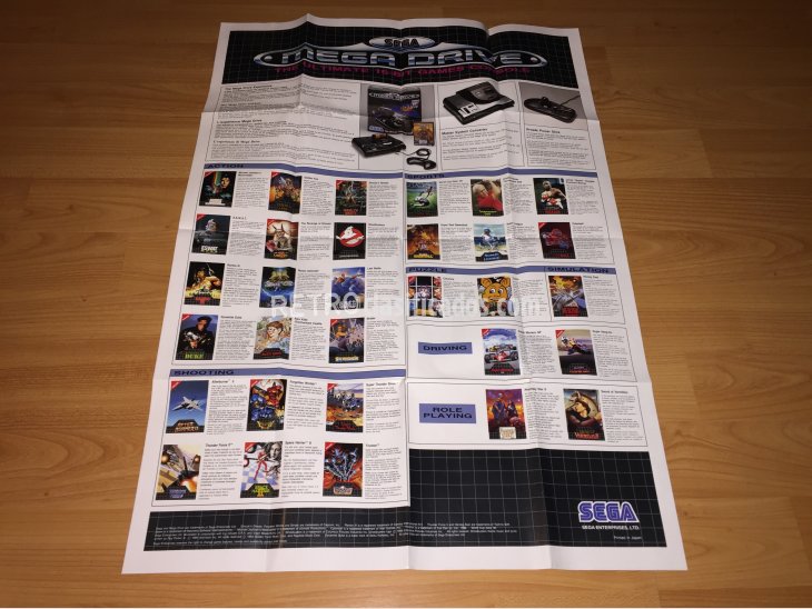 Poster Catalogo original Sega Mega Drive 1
