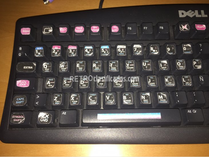 Teclado PS2 Dell con decoracion ZX-UNO 2