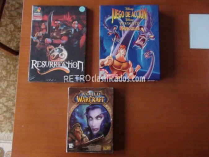 Lote 3 juegos para PC en caja de cartón