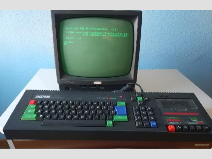 Amstrad-CPC-464-MONITOR FOSFORO VERDE CON UN PEQUEÑO DEFECTO