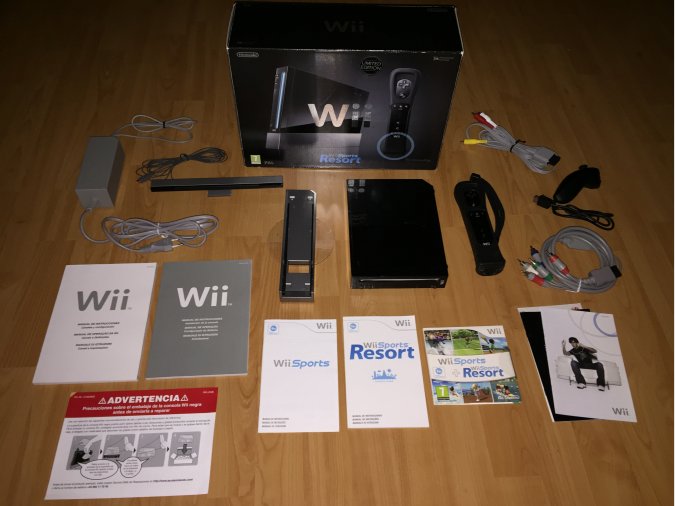 Wii con Wii Sports y Wii Sports Resorts