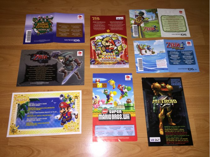 Tarjetas Club Nintendo con los codigos sin rascar