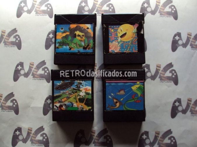 pack 16 juegos en 4 cartuchos 2600