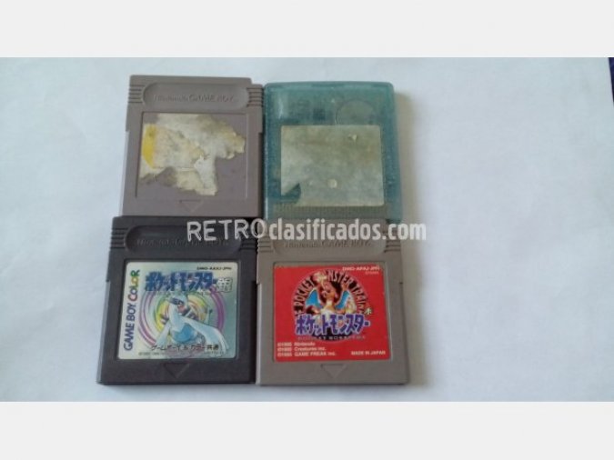 GAMEBOY POKEMON ROJO PLATA AMARILLO GLAS