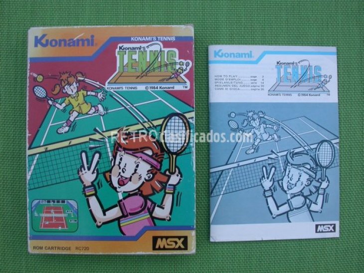 Caja+Manual Konami's Tennis 1