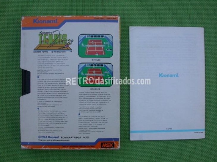 Caja+Manual Konami's Tennis 2