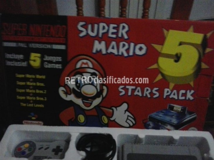 SNES SUPER MARIO 5 STARS PACK PAL. 1