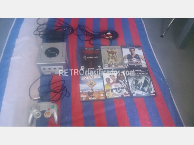 Gamecube, mando, cables 2 MC y 6 Juegos