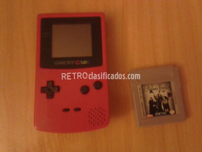 Gameboy color con juego Addams family