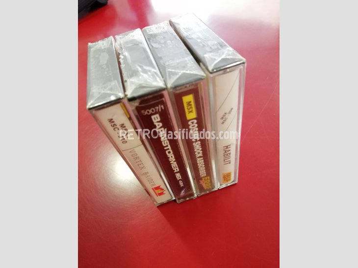 PACK 4 JUEGOS MSX COSMIC SHOCK+HABILIT+BARNSTORMER+VORTEX 3