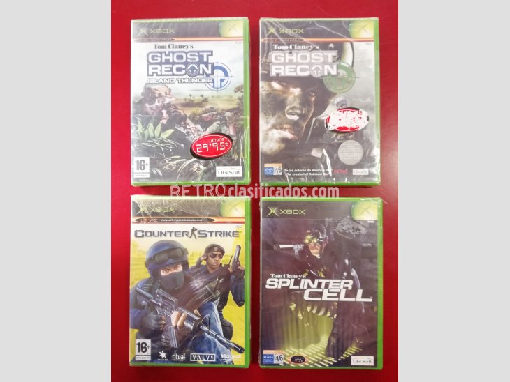 PACK 4 JUEGOS XBOX GHOST RECON+GHOST RECON ISLAND+SPLINTER C 4