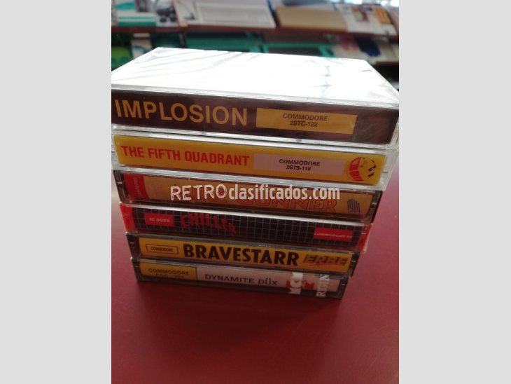 PACK 6 JUEGOS NUEVOS PRECINTADOS PARA COMMODORE 64 CHILLER+ 3