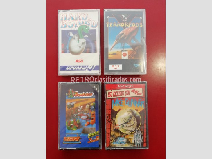 PACK 4 JUEGOS MSX CINTA NUEVOS PRECINTADOS 1