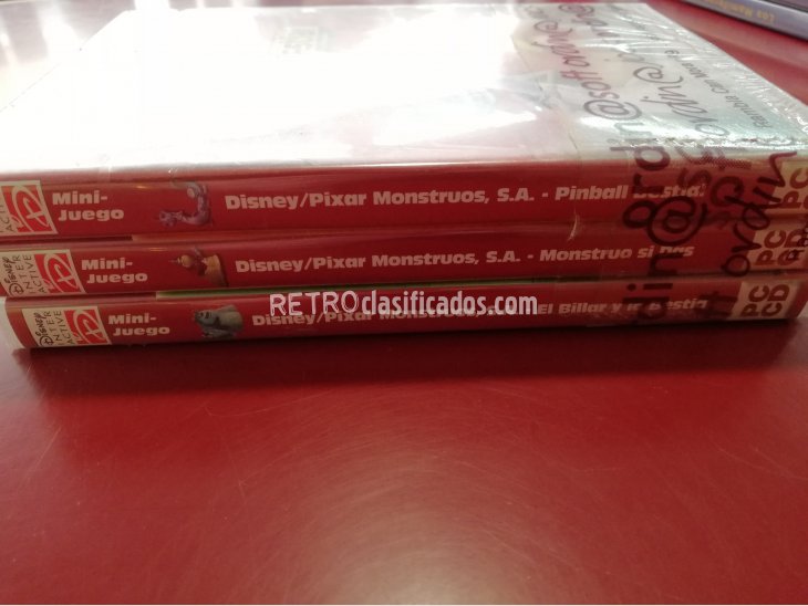 PACK 3 JUEGOS PIXAR MONSTRUOS PARA PC PRECINTADOS 2