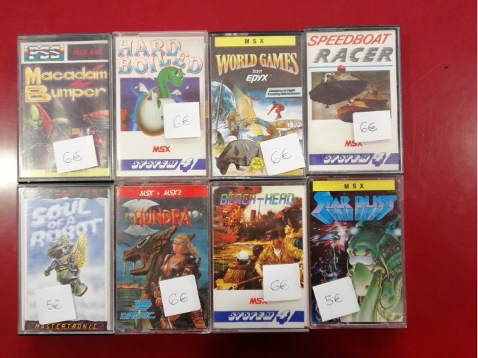 PACK DE 8 JUEGOS MSX 2ª MANO CINTA 